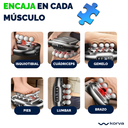 KorvaGun™ – Pistola de Masaje para Recuperación Muscular Profunda